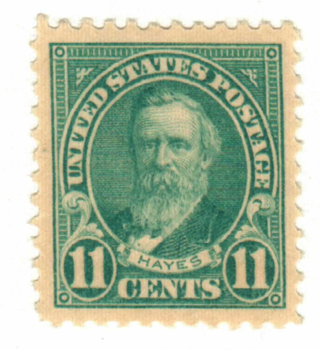 1922 11¢ Hayes, blue, perf 11