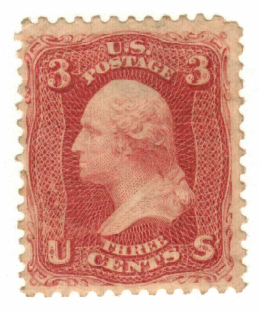États-Unis: Enveloppe des années 1860 avec timbre Rose George Washington 3c  Scott 65 -  France
