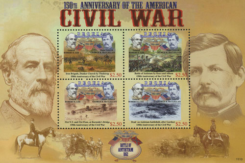 2011 $2.50 Battle of Antietam stamp sheet