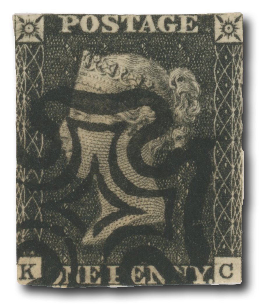 Great Britain #BLACK1 – The world’s first postage stamp picturing Queen Victoria. 