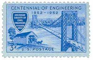 1952 3¢ Engineering Centennial stamp