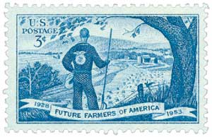 1953 3¢ Future Farmers of America stamp