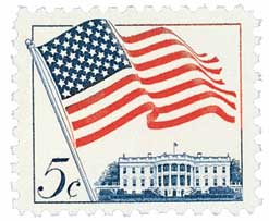 1963 5¢ 50-Star U.S. Flag stamp