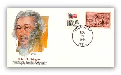 Item #126586 – Commemorative cover marking Livingston’s 238th birthday.