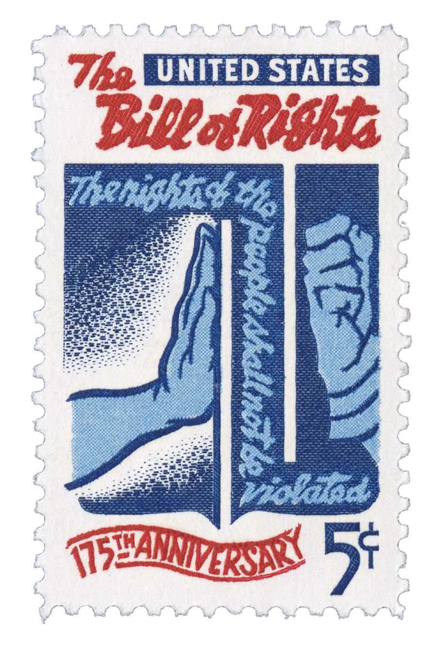 1966 5¢ Bill of Rights stamp
