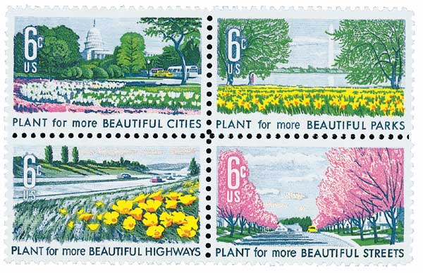 1969 6Â¢ Beautification of America stamps