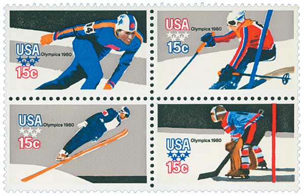 1980 15¢ Winter Olympic Games