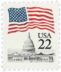 1985 22Â¢ Flag Over Capitol stamp