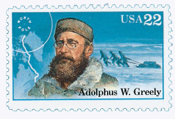 1986 22Â¢ Arctic Explorers: Aldolphus W. Greely stamp