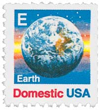 1988 25¢ E-rate Earth, booklet single