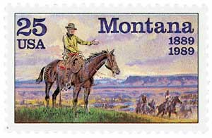 U.S. #2401 features a painting by famed cowboy artist C.M. Russell.