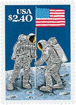 1989 $2.40 Moon Landing stamp