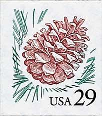 1993 29¢ Pinecone stamp