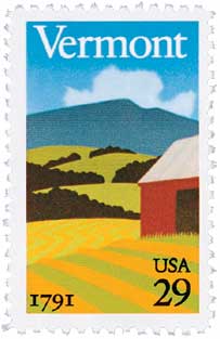 1991 29¢ Vermont Statehood stamp