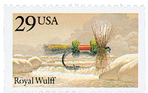1991 Fishing Flies stamp