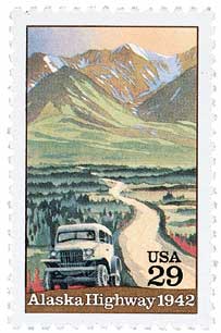 1992 Alaska Highway stamp