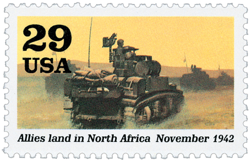 1992 29¢ World War II: Allies Land in North Africa stamp