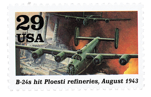 1992 B-24s Hit Ploesti Refineries stamp