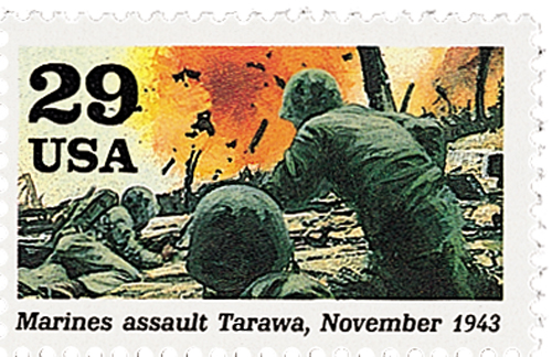 1993 29¢ Marines assault Tarawa