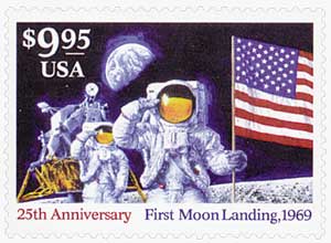 1994 $9.95 First Moon Landing, Express Mail stamp