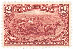 1898 2Â¢ Trans-Mississippi Exposition: Farming in the West