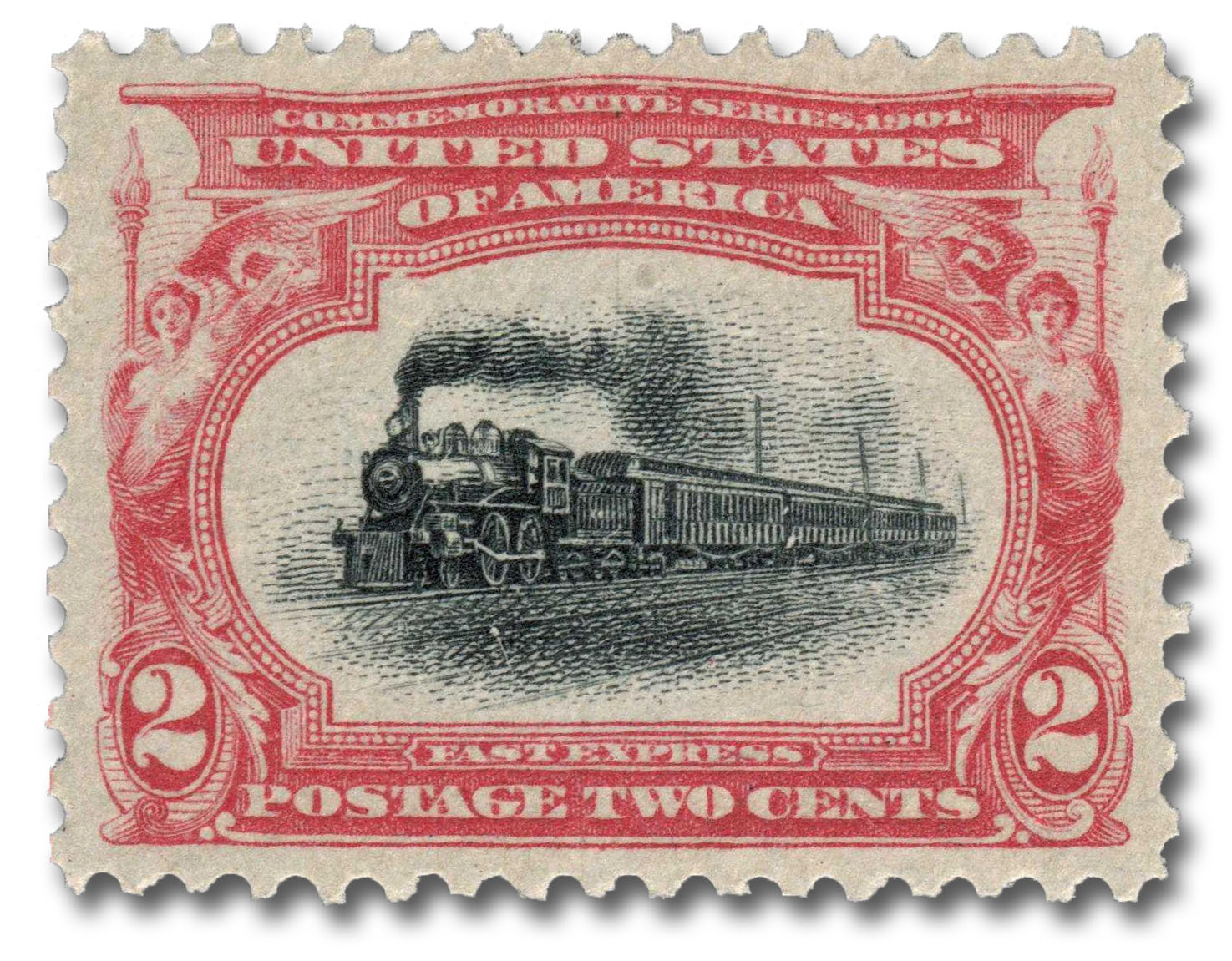 1901 2Â¢ Pan-American Exposition: Empire State Express stamp