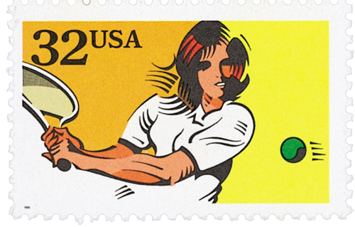 1995 32Â¢ Recreational Sports: Tennis stamp
