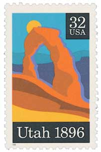 1996 Utah Statehood stamp