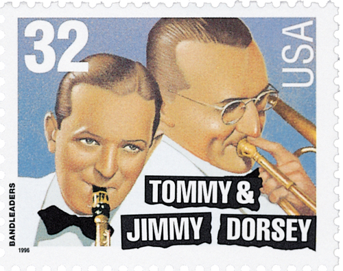 1996 32¢ Big Band Leaders: Tommy and Jimmy Dorsey stamp