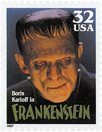 1997 32¢ Boris Karloff as Frankenstein stamp