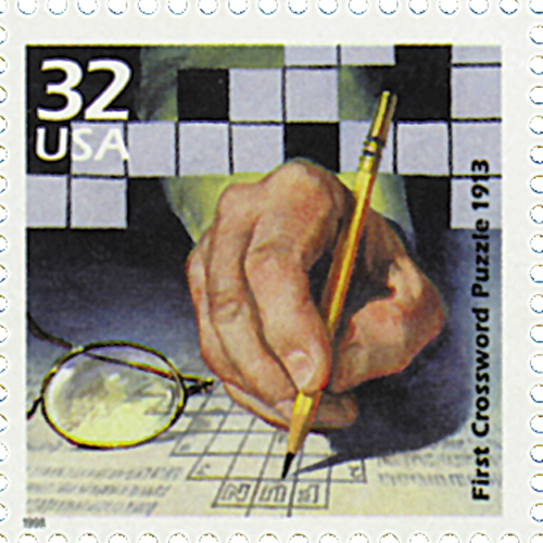 1998 32¢ First Crossword Puzzle stamp