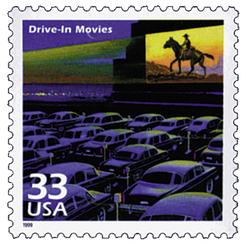 1999 33Â¢ Celebrate the Century - 1950s: Drive-In Movies stamp