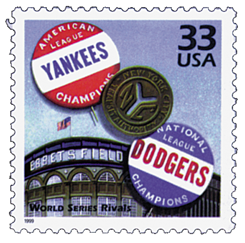 1999 33¢ Celebrate the Century - 1950s: World Series Rivals