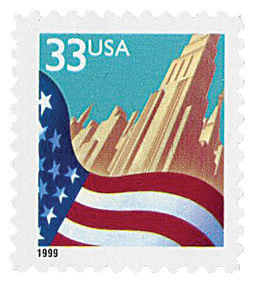 1999 Flag and City stamp