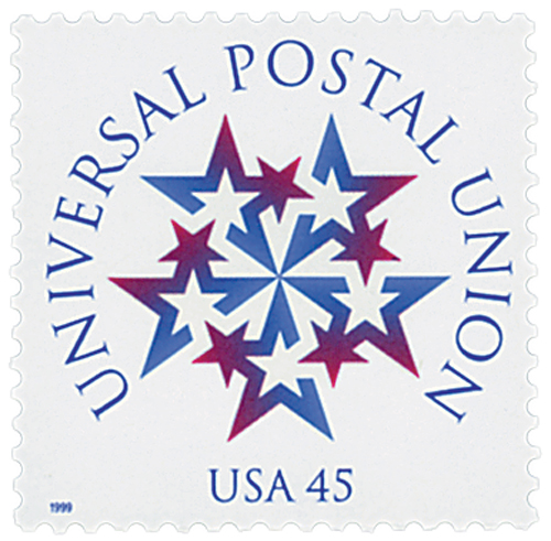 1999 45¢ Universal Postal Union stamp