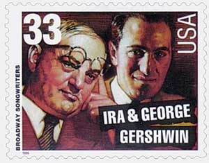 1999 33¢ Broadway Songwriters: Ira and George Gershwin stamp