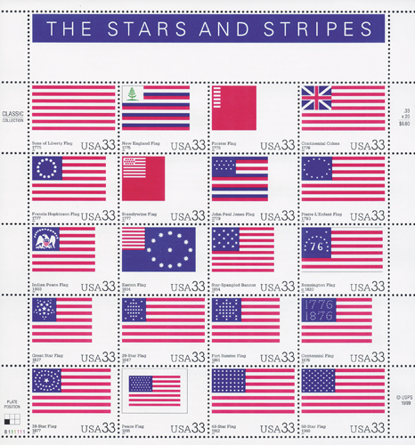 I Voted Flag Stickers - Stars and Stripes Design