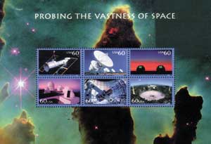 2000 Probing the Vastness of Space stamp sheet
