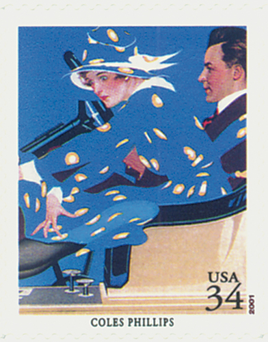 2001 34¢ American Illustrator Coles Phillips stamp
