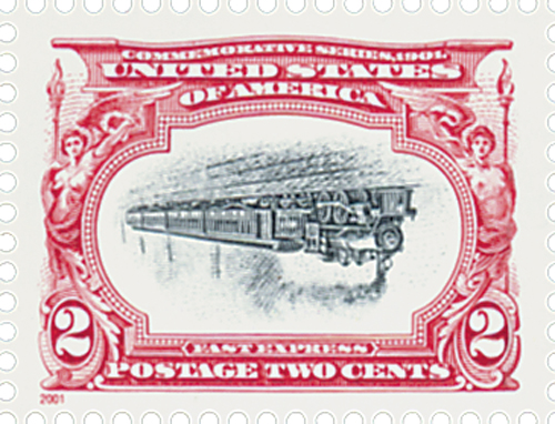 2001 2Â¢ Pan-American Invert Reproduction stamp