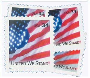 U.S. #3549//50A – These stamps were issued to honor the people who lost their lives in 9/11 attacks. The first of these went on sale just 43 days after September 11.