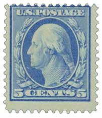 5¢ blue Washington 