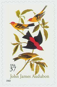 2002 37¢ John James Audubon stamp