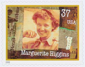 2002 37¢ Women in Journalism: Marguerite Higgins stamp