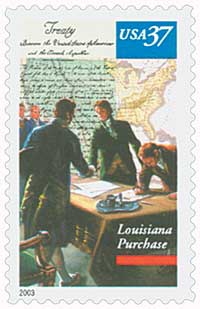 U.S. #3782 was issued for the 200th anniversary of the Louisiana Purchase.