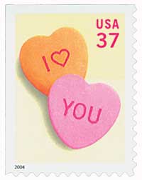 2004 37Â¢ Candy Hearts stamp