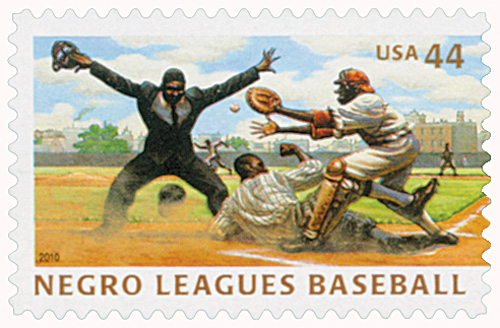 2010 44¢ Negro Leagues Baseball: Play at the Plate stamp