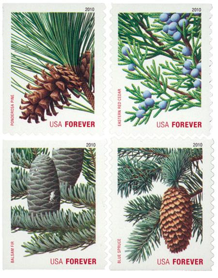 4814 - 2013 Global Forever Stamp - Evergreen Wreath - Mystic Stamp