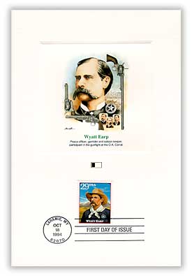 Item #4902025 â€“ Earp First Day Proof Card.