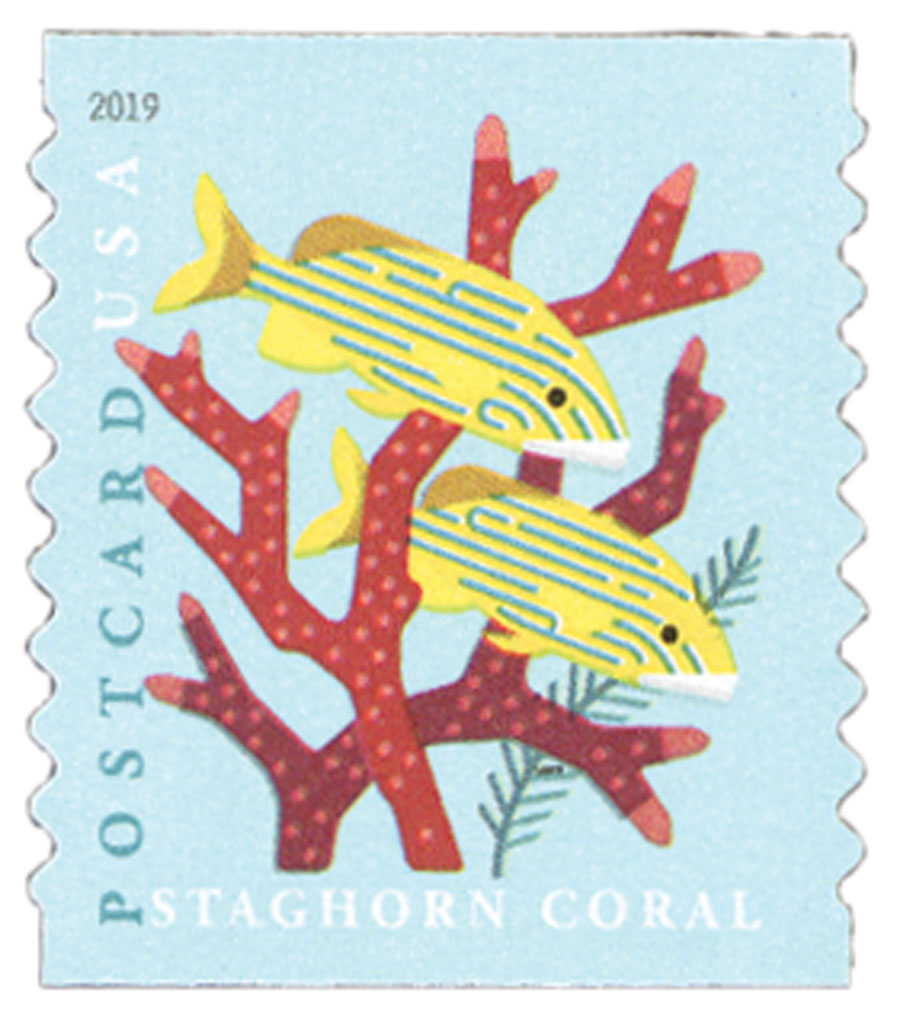2019 35¢ Coral Reefs – Staghorn Coral 